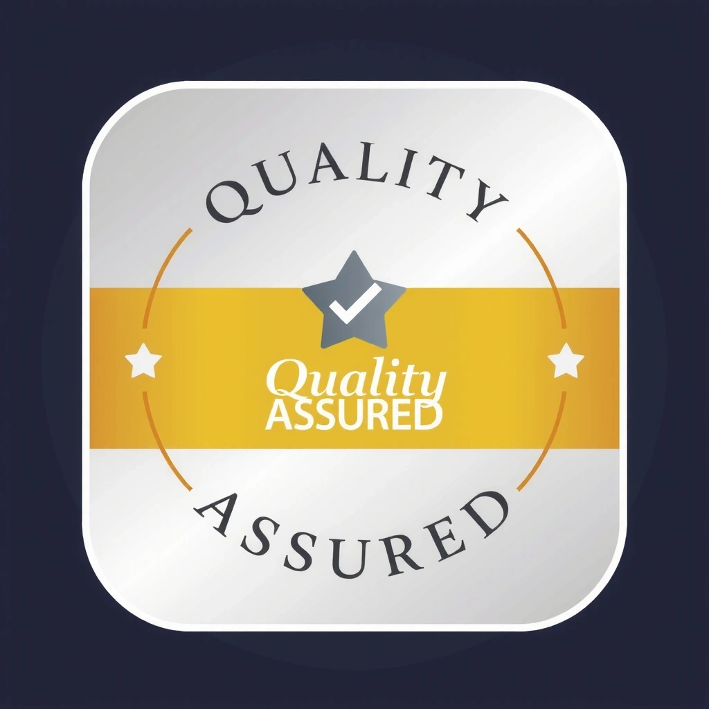 Certification badge for quality assurance in cleaning services.