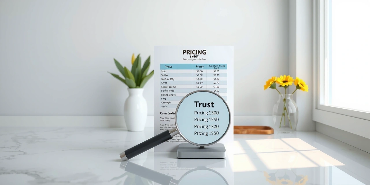 Image representing value and transparency in pricing