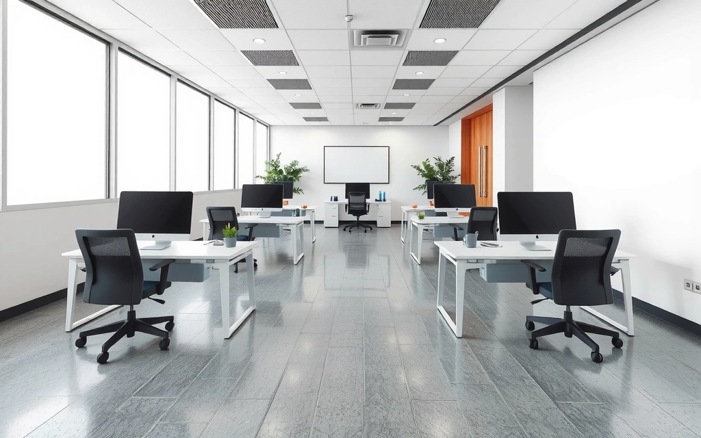 Pristine and organized modern office environment
