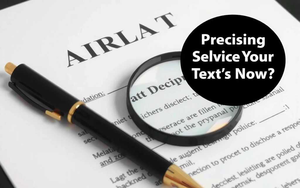 Legal document with a magnifying glass over it