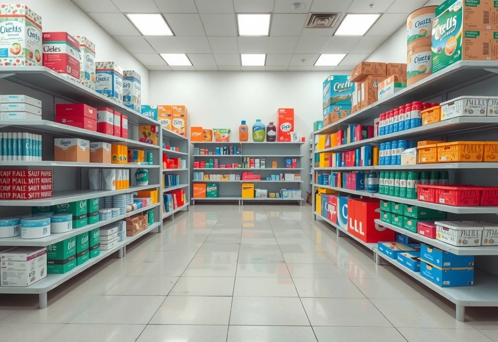 Clean retail store interior