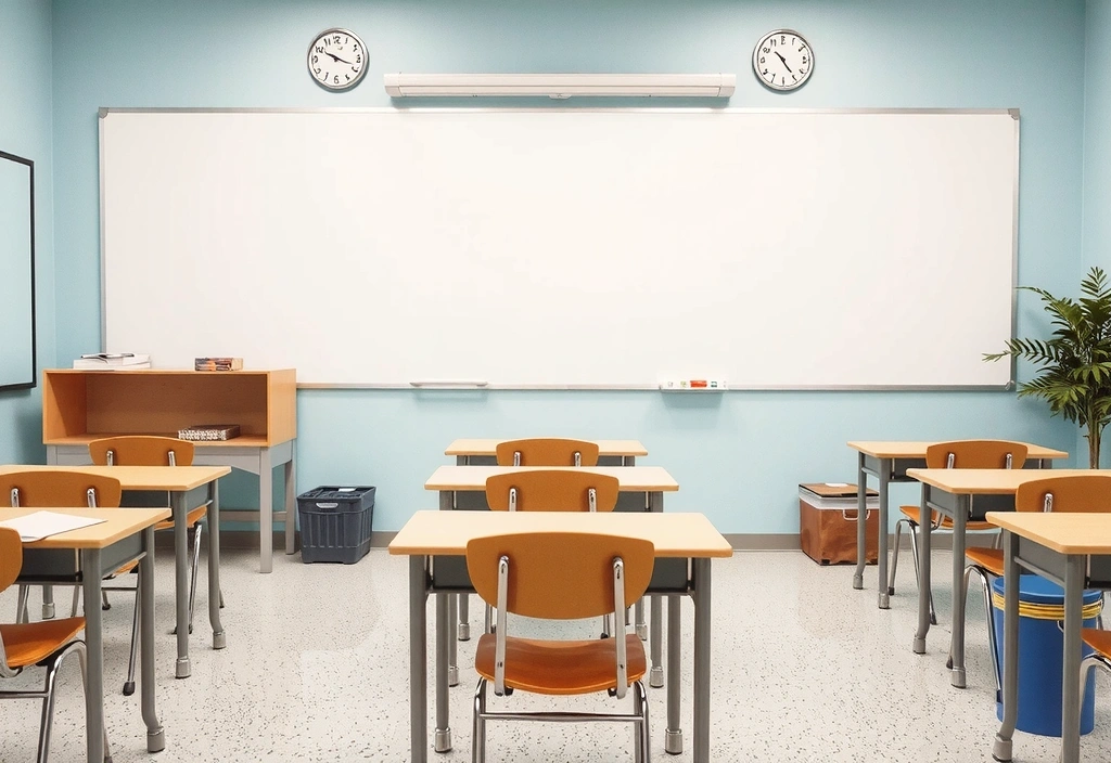 Clean school classroom