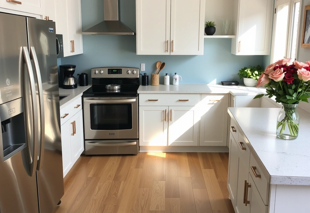 Sparkling clean kitchen in a residential home
